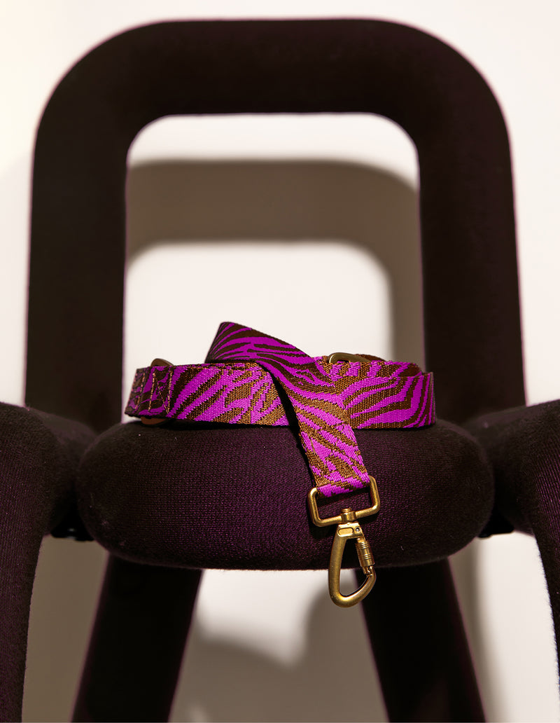 ZEBRA RIEM - PAARS / BRUIN