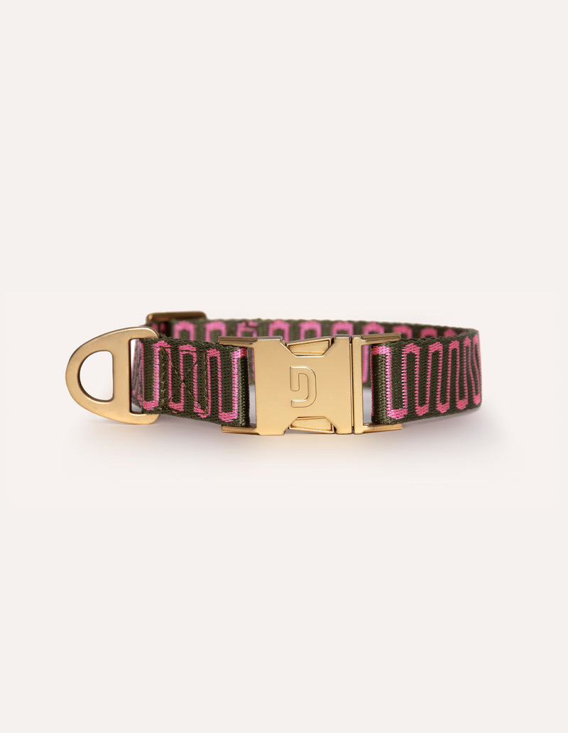 RETRO WAVE COLLAR - GREEN/PINK