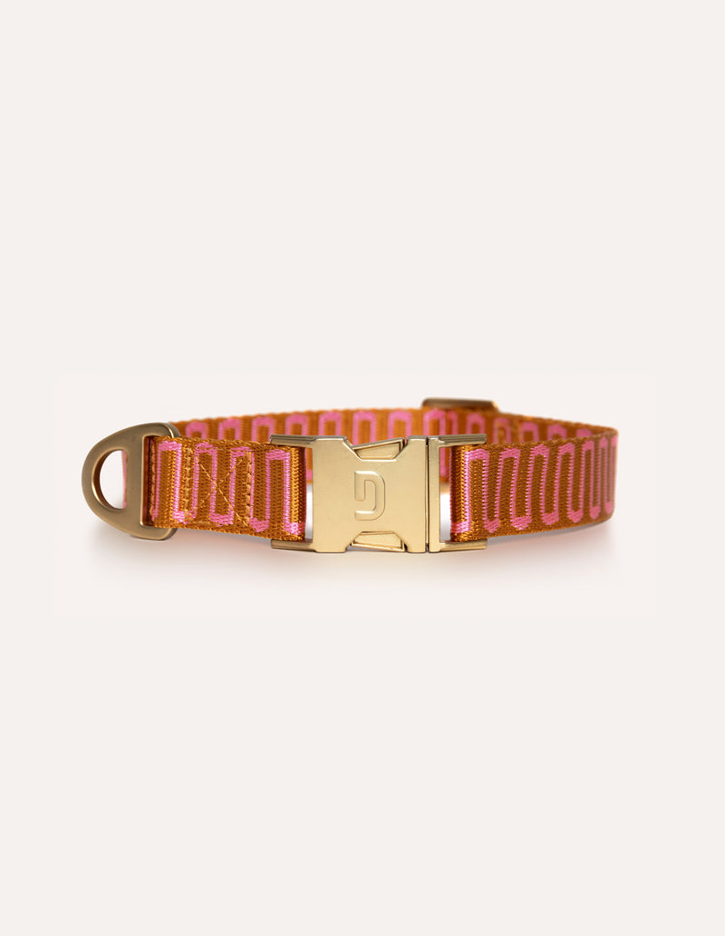 RETRO WAVE COLLAR - RUST/PINK