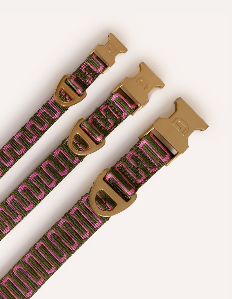 RETRO WAVE COLLAR - GREEN/PINK