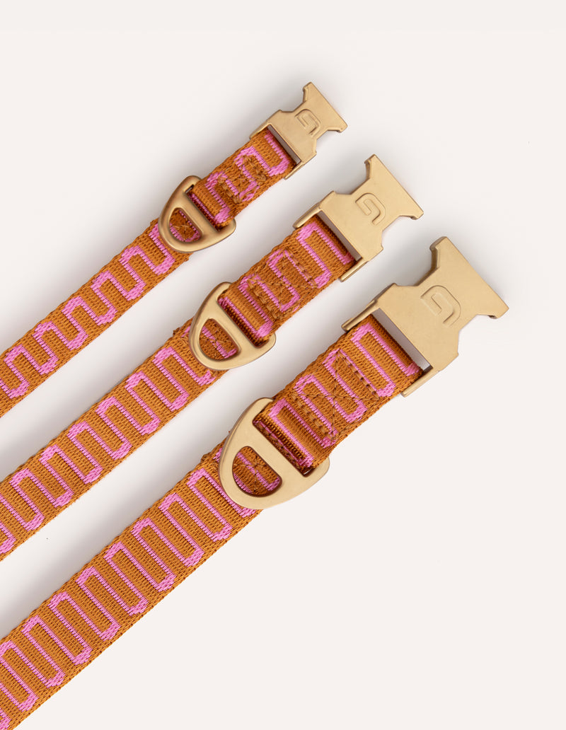 RETRO WAVE COLLAR - RUST/PINK