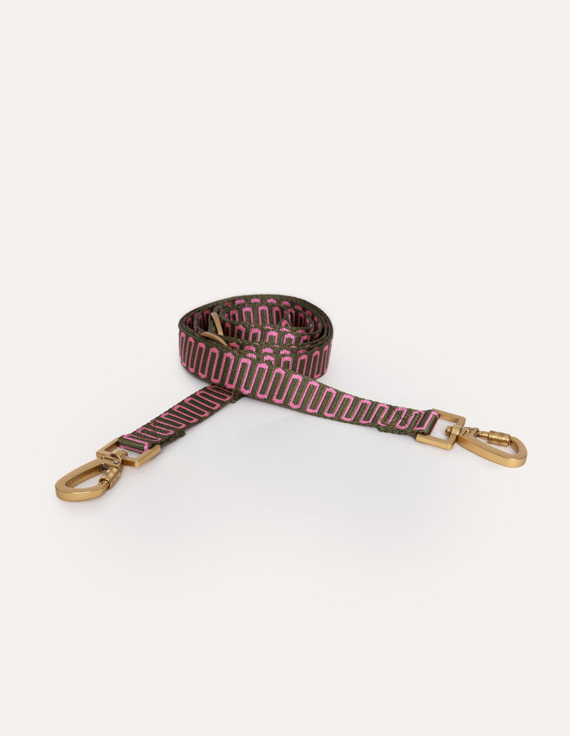 RETRO WAVE LEASH - GREEN/PINK