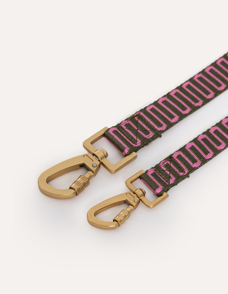 RETRO WAVE LEASH - GREEN/PINK