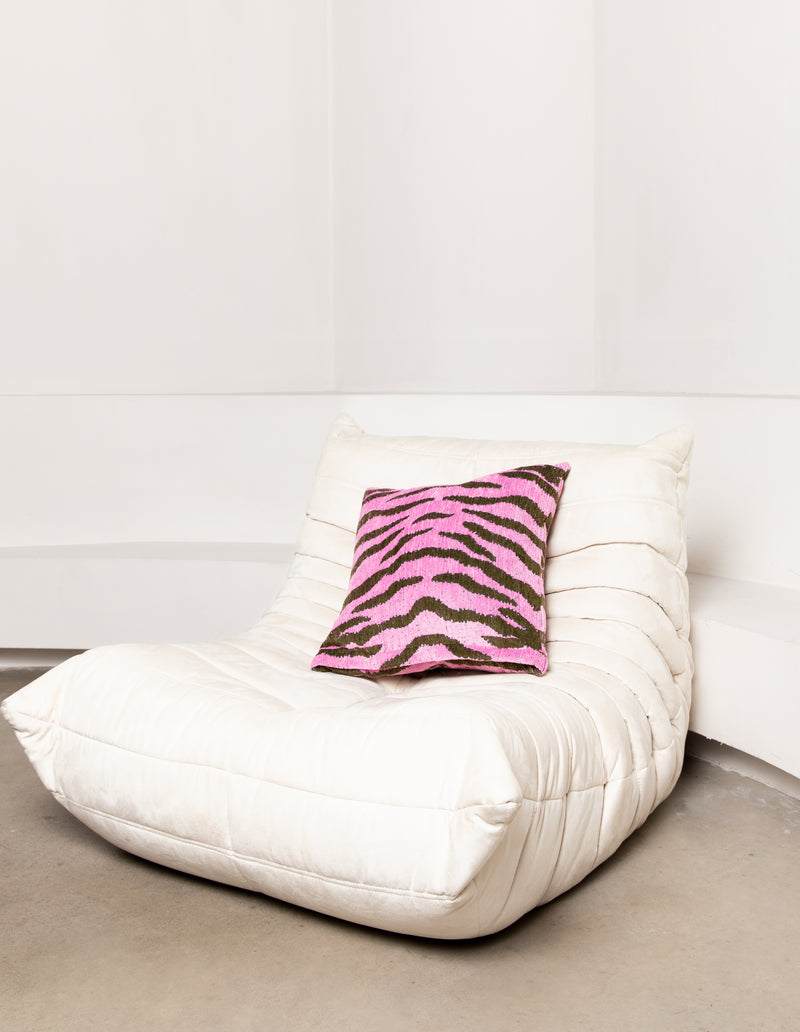 ZEBRA INTERIOR CUSHION - PINK/GREEN