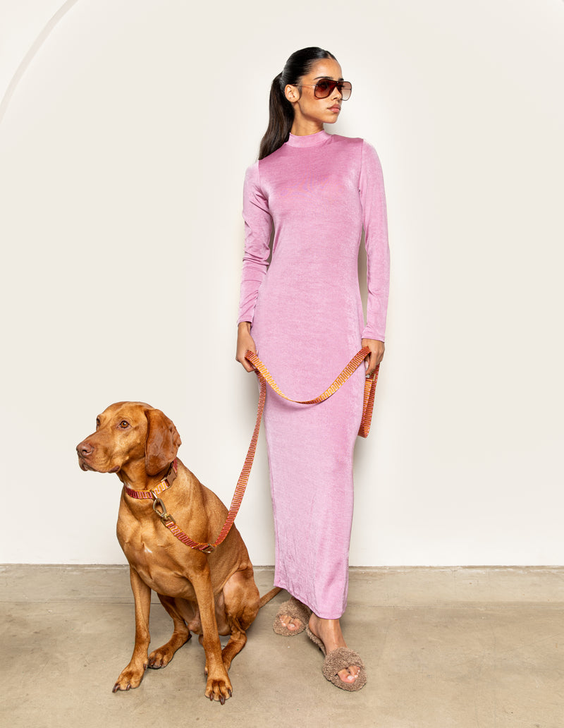 RETRO WAVE COLLAR - RUST/PINK