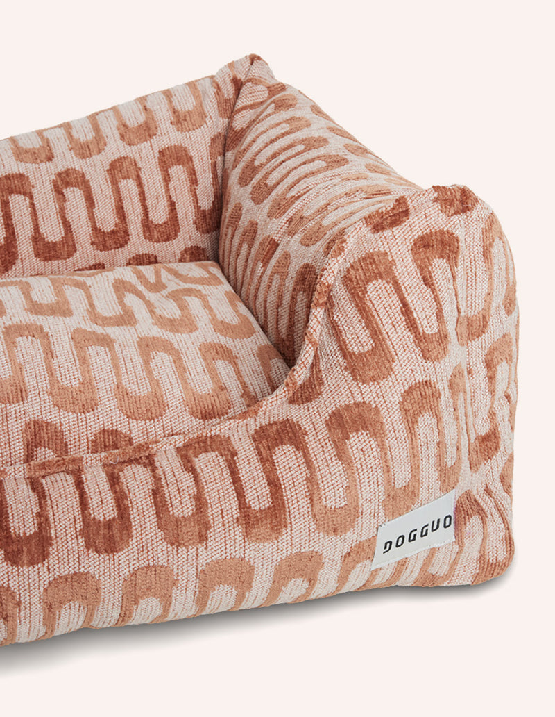 Retro wave sofa dog bed