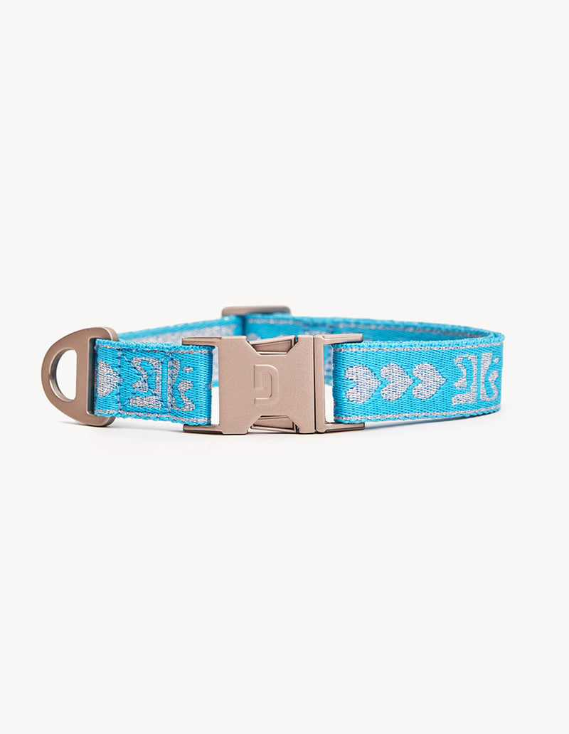 DL HALSBAND - BLAUW / ZILVER