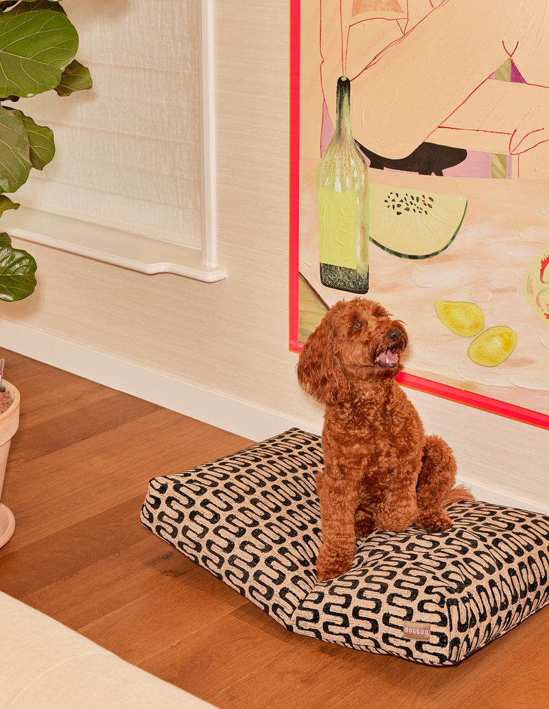 RETRO WAVE BED - BEIGE/ZWART