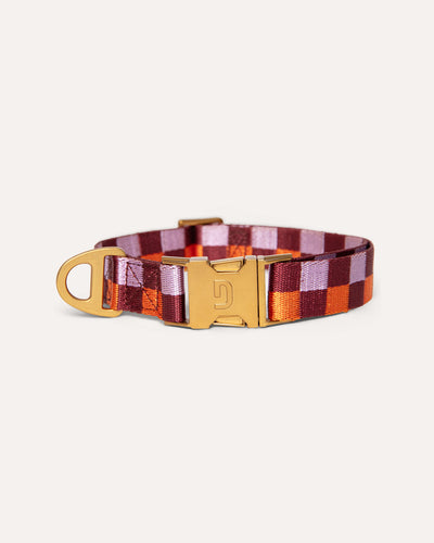 Vichy dog collar