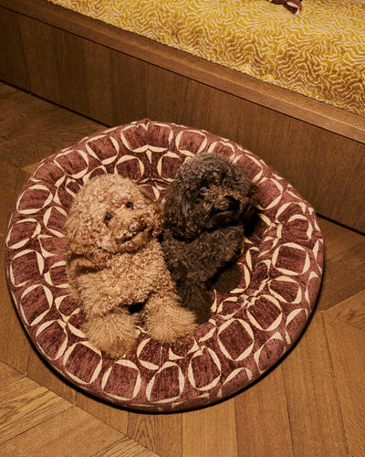 Retro ronde hondenmand  second image