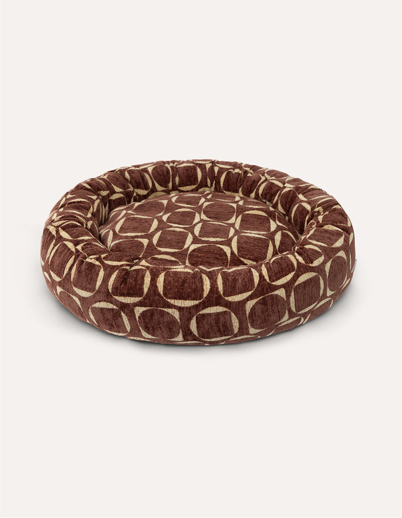 Retro ronde hondenmand 