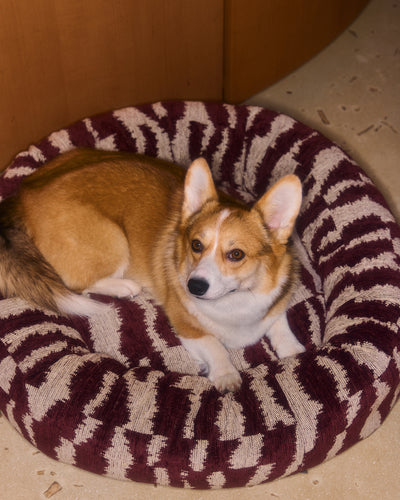 Panier rond pour chien Ikat Zigzag