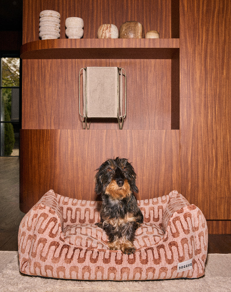 Retro wave sofa dog bed