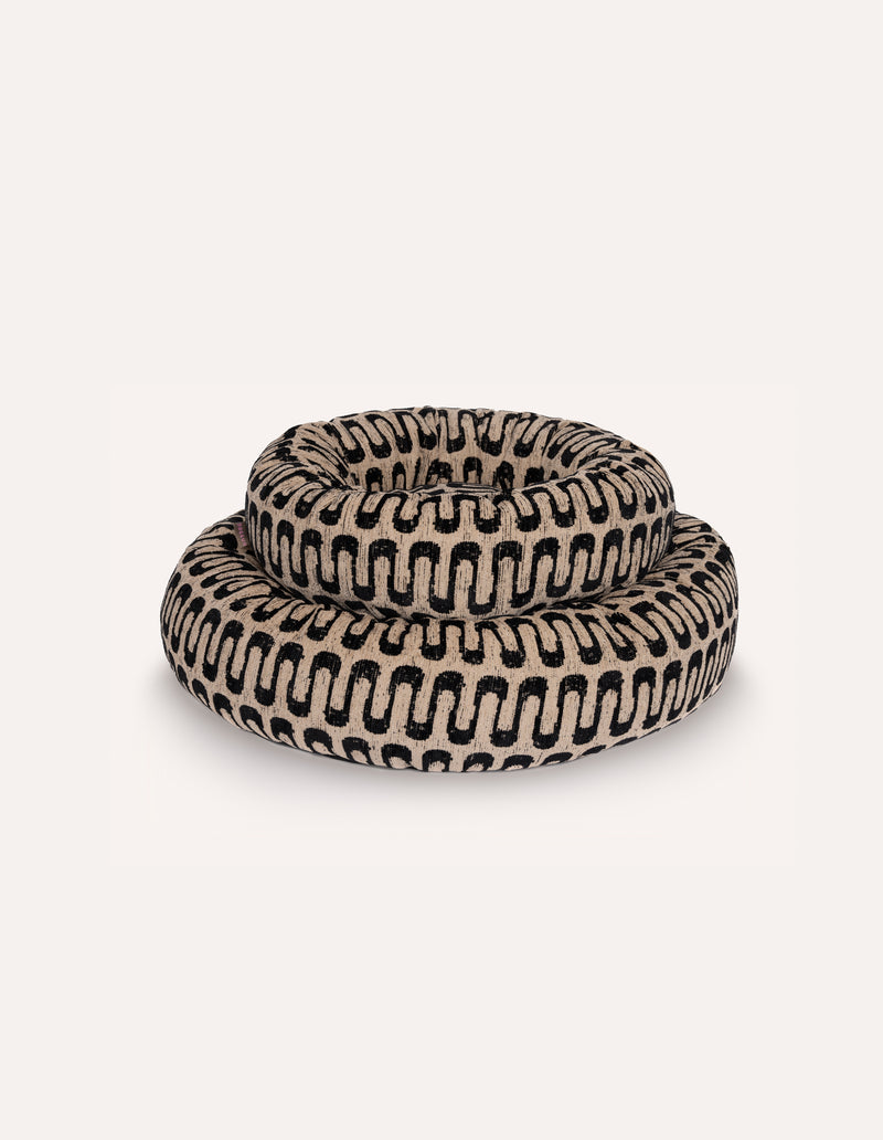 Retro wave ronde hondenmand - Levering rond 14 November