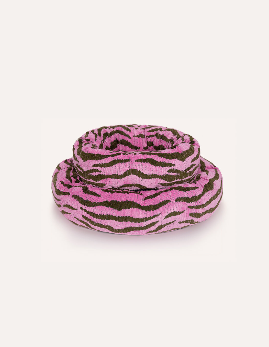 ZEBRA RONDE MAND - ROZE/GROEN