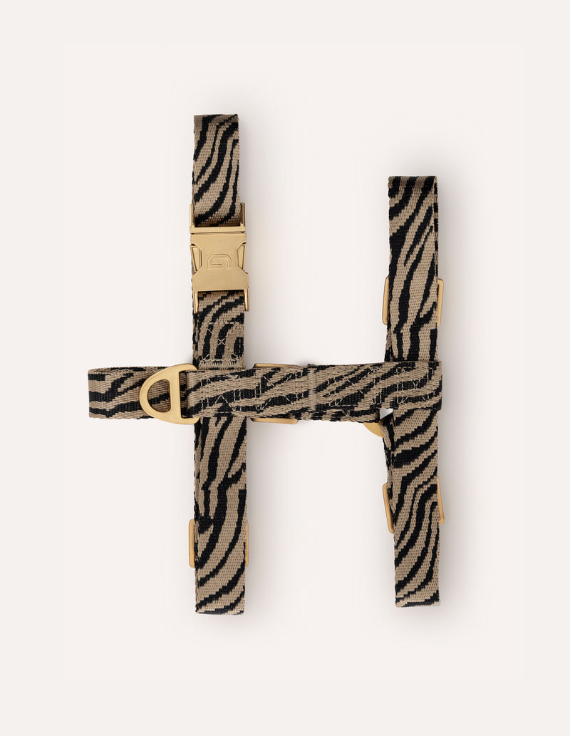 ZEBRA HARNESS - BEIGE/BLACK