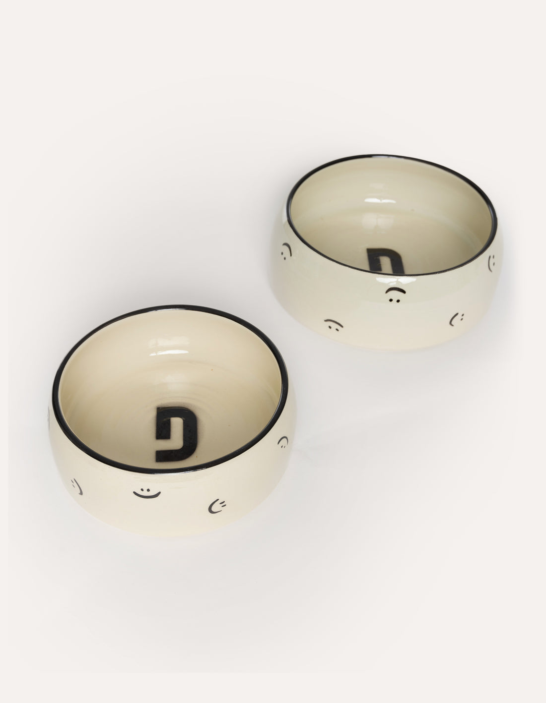 SMILEY BOWL - BEIGE/BLACK