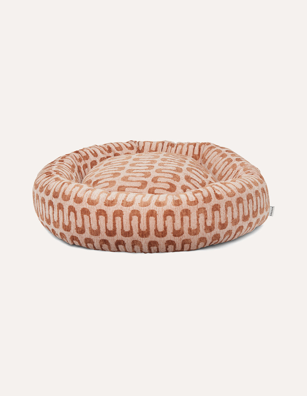 Retro wave round dog bed