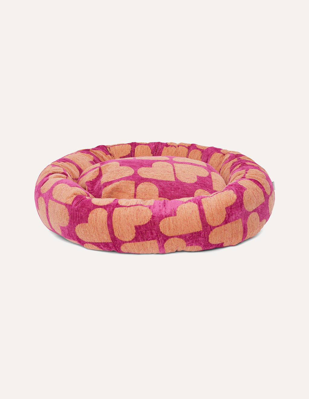 Heart round dog bed