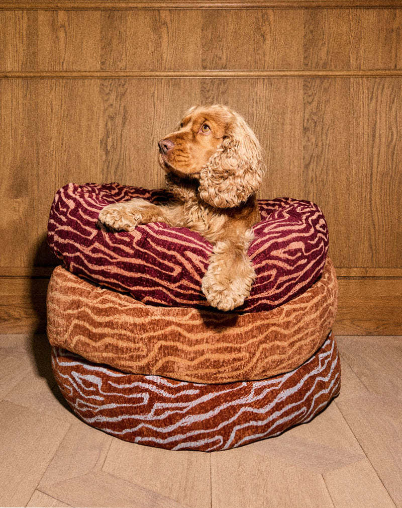 Ethnic round dog bed