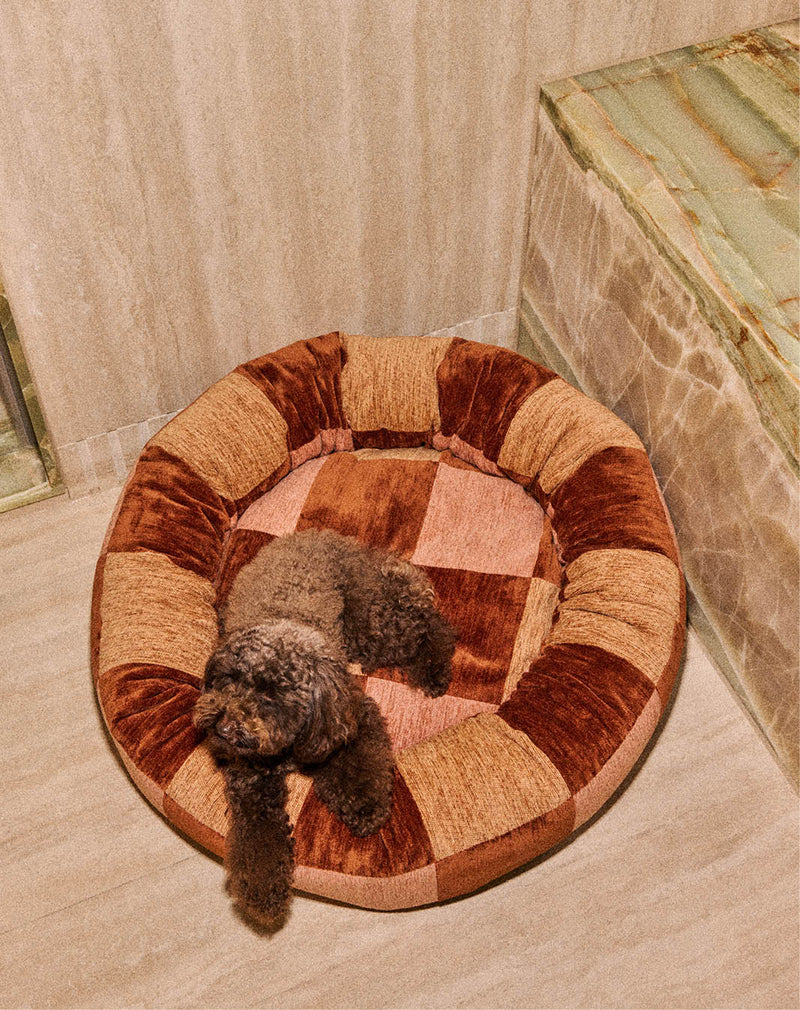 Block round dog bed