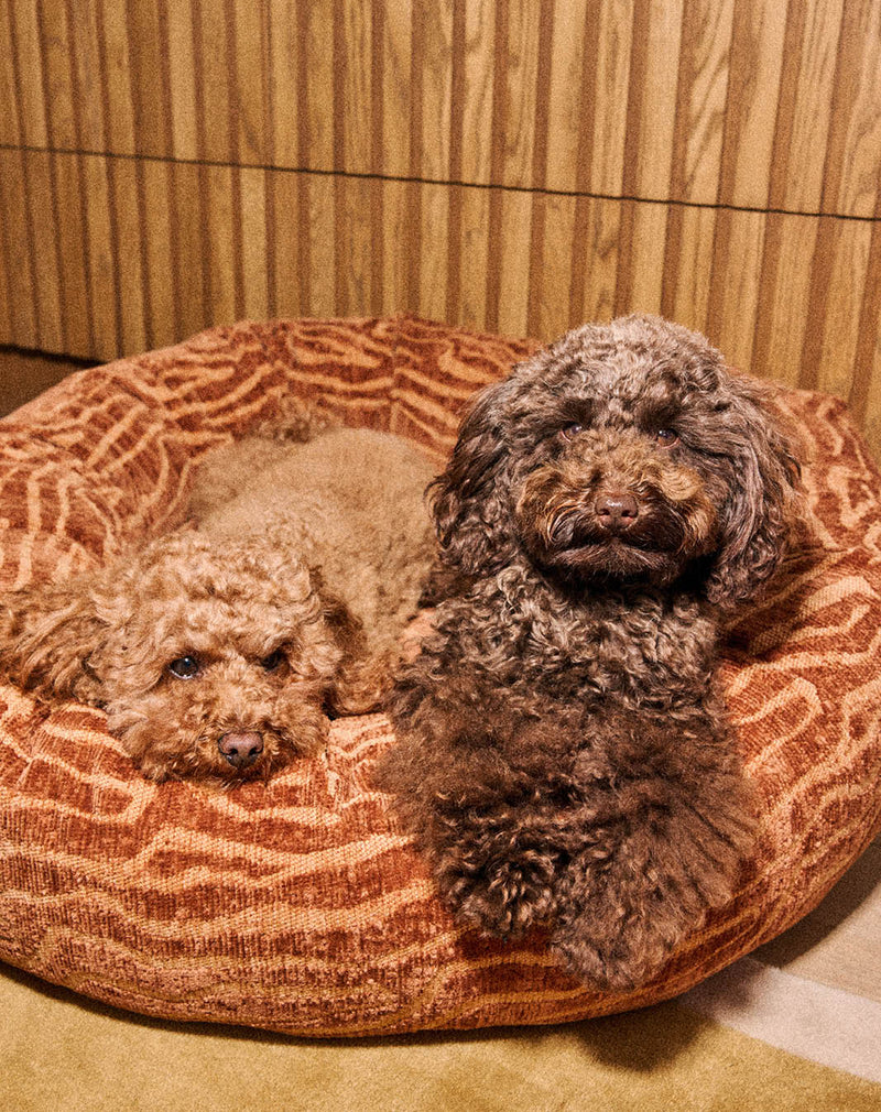 Ethnic round dog bed