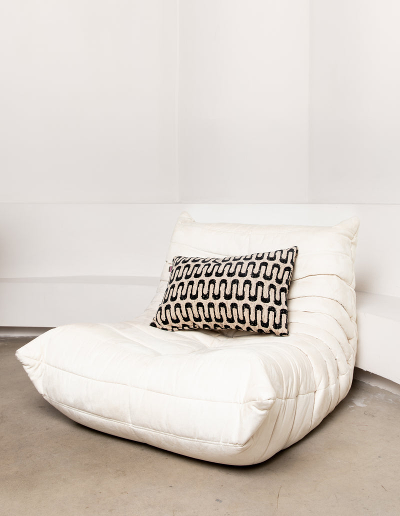 RETRO WAVE INTERIEUR KUSSEN - BEIGE/ZWART