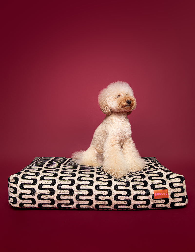 RETRO WAVE BED - BEIGE/ZWART