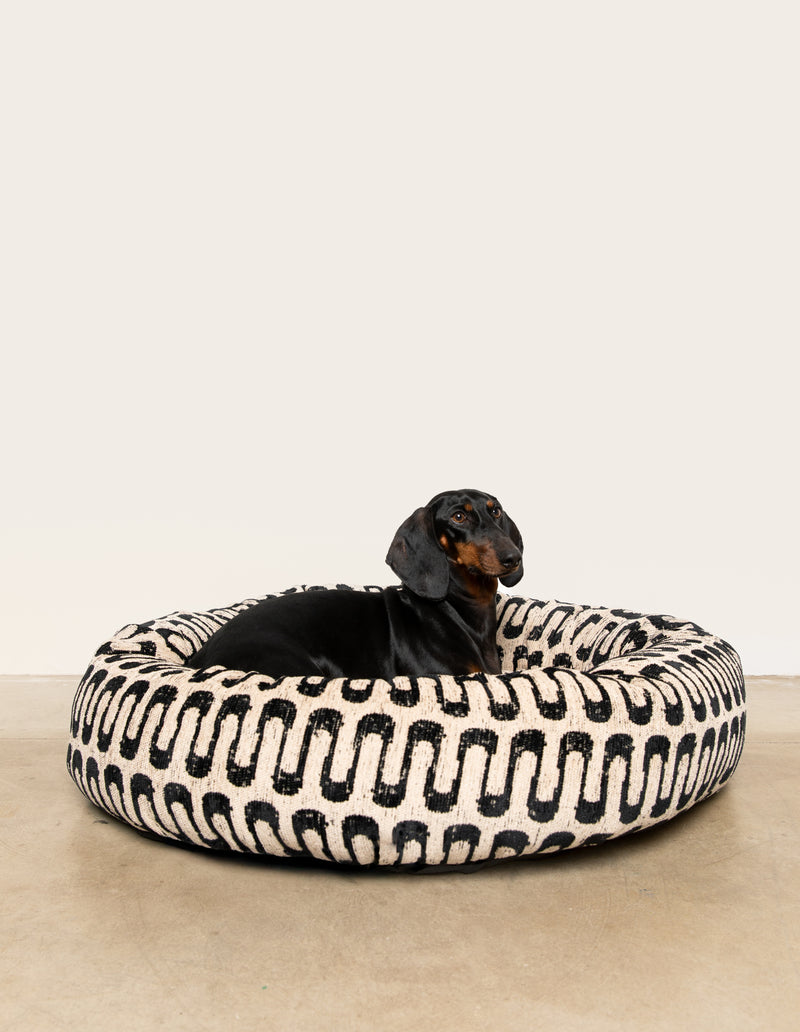 Retro wave ronde hondenmand - Levering rond 14 November