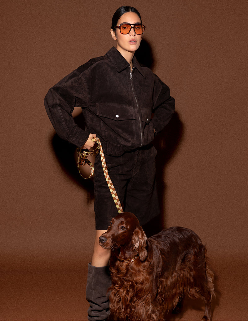 Vichy hondenriem - PRE ORDER - Verzending rond 23 december