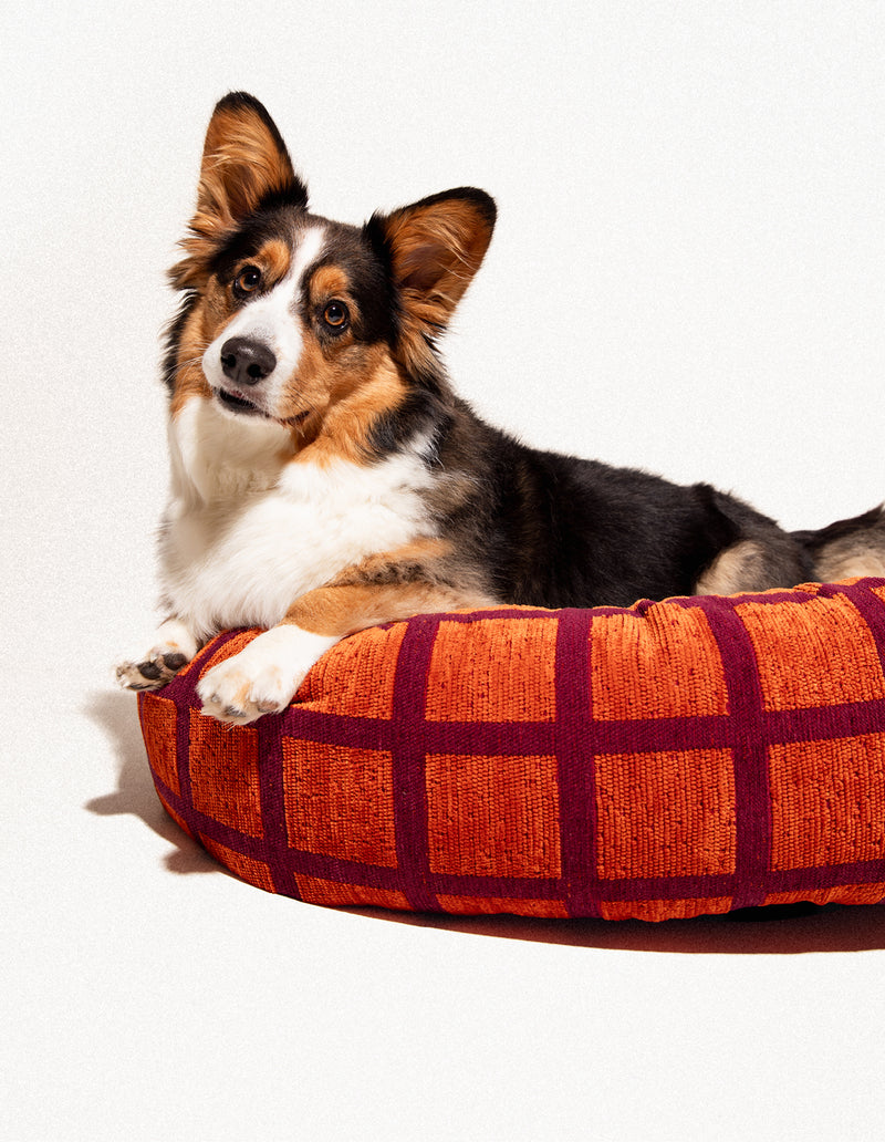 Check ronde hondenmand - PRE ORDER - Verzending rond 23 december