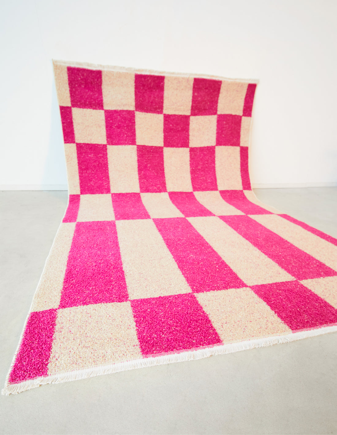 Block carpet - Raspberry / beige - PRE ORDER