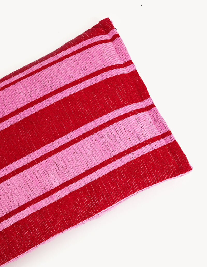 RETRO STREEP INTERIEUR KUSSEN - ROOD / ROZE