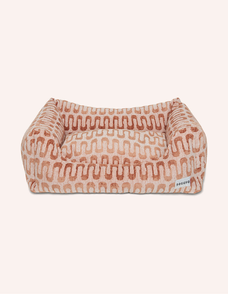 Retro wave sofa dog bed