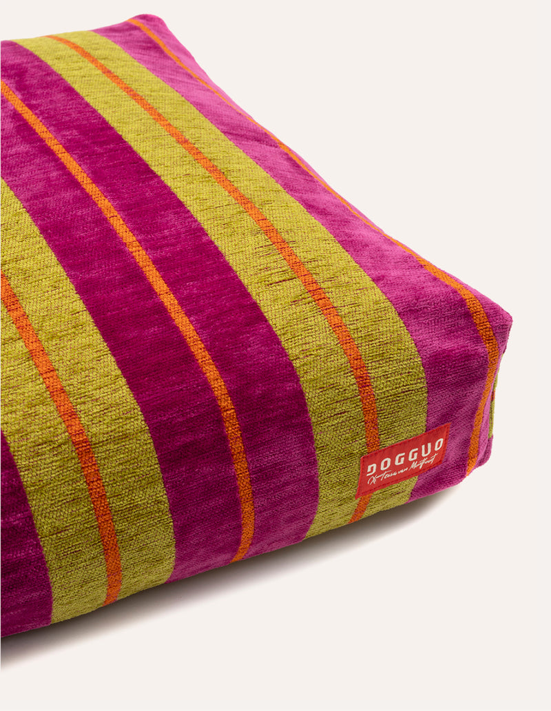 Streep hondenmand - magenta