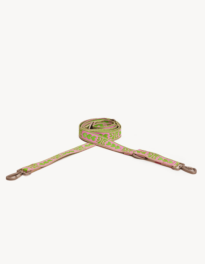 DL LEASH - GREEN / PINK